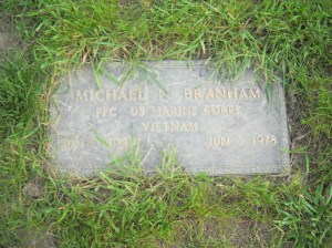 Mike's grave marker